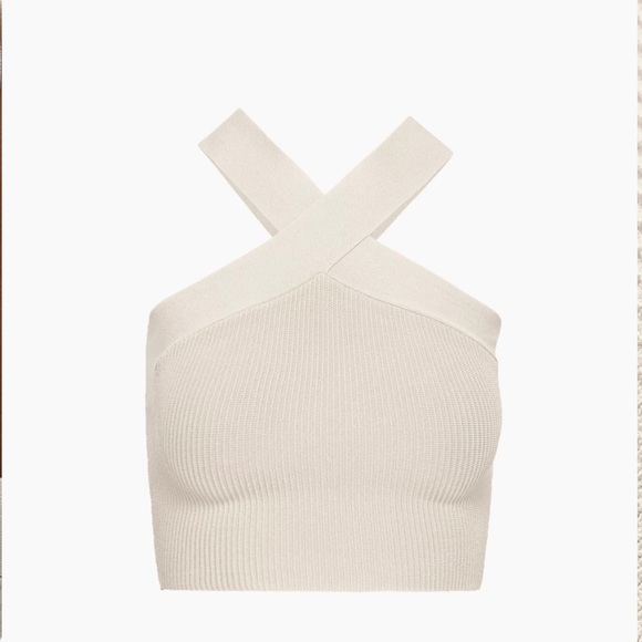 Aritzia Sculpt Knit Criss Cross Cropped Tank - Picture 1 of 5